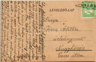 Budapest XIII. Pannónia utca, Benz automobil. Utasok: Hajó Sándor a "Lakájok" szerzője, Fa...