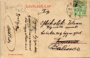 1911 Budapest XXII. Budafok, Törley kastély, "Zászlós torony" (EK)