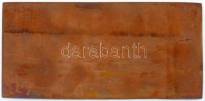 ~1970-1980. "Veszprém" egyoldalas, öntött Br plakett, eredeti tokban (60,5x107mm) T:1-