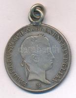 1845B 20kr Ag "V. Ferdinánd" füllel T:2- 
Huszár 2081., Unger III.:1419