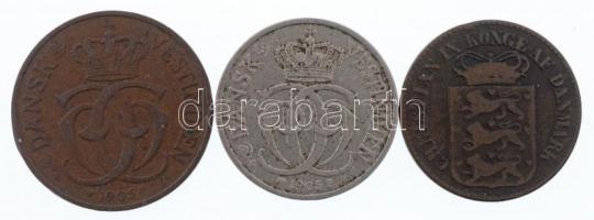 Dán Kelet-India 1883. 1C Br + 1905P 1c Br + 1905P 5c Ni T:2-,3 ph.
Danish West Indies 1883. 1 Cent ...
