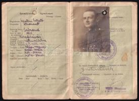 1926 Székesfehérvár, egyetemi hallgató részére kiállított fényképes útlevél / Hungarian passport