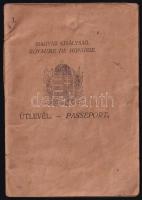 1926 Székesfehérvár, egyetemi hallgató részére kiállított fényképes útlevél / Hungarian passport