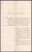 1908 Hőgyész, a hőgyészi róm. kat. iskolaszék kézzel írt, hivatalos levele gróf Apponyi Albert vallás- és közoktatásügyi miniszter számára, pecséttel