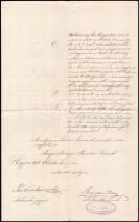 1908 Hőgyész, a hőgyészi róm. kat. iskolaszék kézzel írt, hivatalos levele gróf Apponyi Albert vallá...