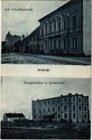 1916 Somorja, Somorin, Samorín; Első takarékpénztár, Hengermalom és villamosmű. Goldstein József kiadása / savings bank, mill and power plant