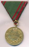 Bulgária ~1933-1939. "Európai Háborús Emlékérem 1915-1918" aranyozott Br kitüntetés mellsz...