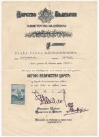 Bulgária ~1933-1939. "Európai Háborús Emlékérem 1915-1918" aranyozott Br kitüntetés mellsz...