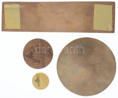 Vegyes 3db-os plakett tétel, benne: Ligeti Erika (1934-2004) DN "Debrecen 1561 - Huszár Gál / A...