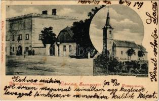 1902 Szenc, Szencz, Szempcz, Senec; Főszolgabírói hivatal, Templom tér. Willner Ármin kiadása / court, church
