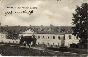 1918 Csicsó, Cícov; Gróf Kálnoky kastély / castle (Rb)
