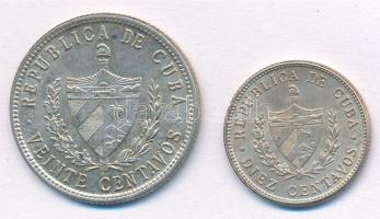 Kuba 1949. 10c Ag + 20c Ag T:2 patina 
Cuba 1949. 10 Centavos Ag + 20 Centavos Ag C:XF patina
Krau...
