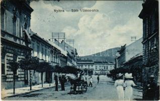 1918 Nyitra, Nitra; Tóth Vilmos utca, Schiller kávéház és szálloda / street, cafe and hotel (Rb)