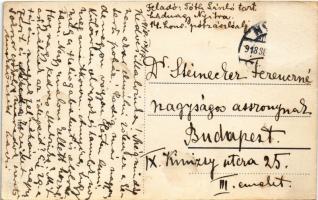 1918 Nyitra, Nitra; Tóth Vilmos utca, Schiller kávéház és szálloda / street, cafe and hotel (Rb)