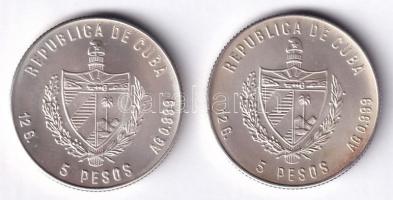 Kuba 1982. 5P Ag "Miguel de Cervantes" + 1982. 5P Ag "Citrus" T:1 patina
Cuba 1...