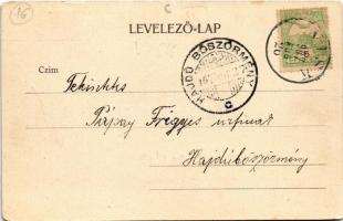 1907 Visk, Vyshkovo (Máramaros); Római katolikus templom, gyógyszertár. Katz Herm. kiadása / Roman C...