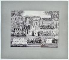 1873-1913 Porosz Osztrák háború veteránjainak találkozóján készült csoportkép nagy méretű tabléó. sé...