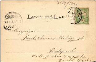 1902 Csetnek, Stítnik; nagyállomás, vasútállomás, Fő utca, vaskohó / railway station, main street, i...