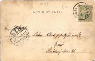 1905 Nagyszalonta, Salonta; Piactér, Payer Istvánné, Kovács, Badár Lajos, Fábián L. Dezső üzlete és ...