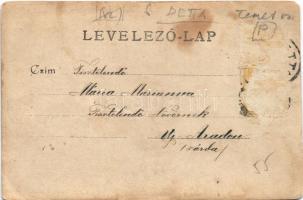 Detta, Ghedu, Deta; Kratzer liget / park. photo (kopott sarkak / worn corners)