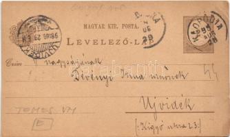 1898 Klopódia, Clopodia; Deutsche Gasse, Schule / Német utca, Iskola / street view, school (vágott /...