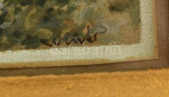  Olivér jelzéssel: Marvető. Olaj, karton. Üvegezett keretben 8x10 cm