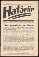 1946 A Határőr című lap I. évfolyamának 1. számának REPRINT! kiadása