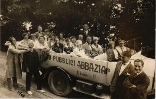 Abbazia, Opatija; Di Lenna & Ci Servizio Auto Pubblici autós kirándulás / automobile trip. H. Schwarze photo