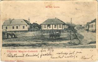 1902 Magyarcséke, Magyar-Cséke, Ceica; M. kir. posta. Ritter Hermann kiadása / post office (b)