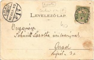 1902 Magyarcséke, Magyar-Cséke, Ceica; M. kir. posta. Ritter Hermann kiadása / post office (b)