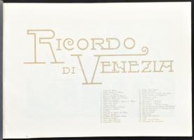 cca 1900 Ricordo di Venezia, 36 képből álló album. Kiadói illusztrált haránt-alakú zsinórfűzött papí...