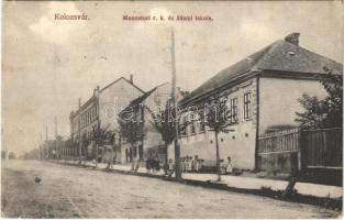 1914 Kolozsvár, Cluj; Monostori római katolikus és állami iskola. Divald Károly Fia kiadása / Catholic school, state school (EK)