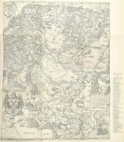 Középkori magyar térkép modern reprintje 72x60 cm