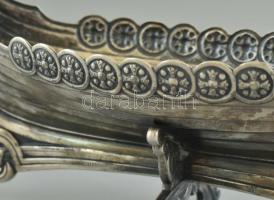 Ezüst(Ag) vikinghajó, jelzés nélkül, h: 20 cm, nettó: 167 g