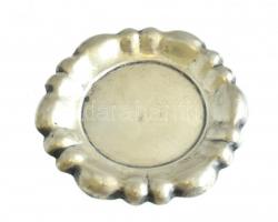 Ezüst(Ag) poháralátét, jelzett, d: 8 cm, nettó: 17 g