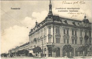 1906 Temesvár, Timisoara; Józsefvárosi takarékpénztár, üzletek / savings bank, shops (EK)