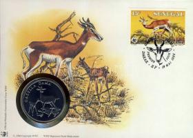 1986. "30 éves a WWF-Gazella" ffém emlékérem érmés borítékon szenegáli bélyeggel + bélyegzővel T:PP