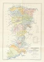cca 1900 Temes vármegye térképe 35x50 cm