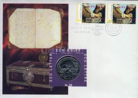 Hollandia 1998. 1Ecu "Münsteri békeszerződés" érmés, bélyeges borítékon T:1