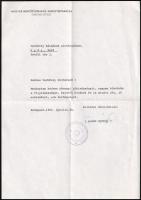 1981 Aczél György (1917-1991) kommunista kultúrpolitikus köszönő levele autográf aláírásával