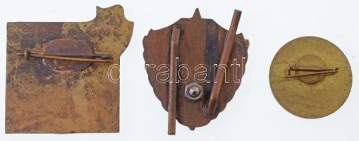 ~1970-1980. A Magyar Honvédség 3xklf fém sportjelvénye T:1-