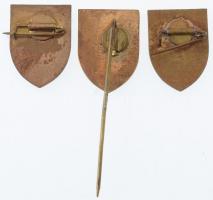 ~1980. "Ikarus" 3xklf fém törzsgárda jelvény 15, 25 és 30 év után T:1-,2