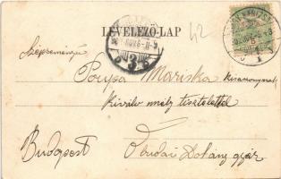 1902 Nagykanizsa, Nagy-Kanizsa; Fő tér a Felső templommal, Kohn és Lichtschein üzlete. Ifj. Wajdits ...