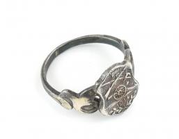 I. világháborús ezüst tüzér gyűrű 4,1 g