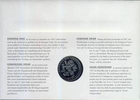 Hollandia 1997. 1Ecu "Európai Unió" érmés, bélyeges borítékon T:1