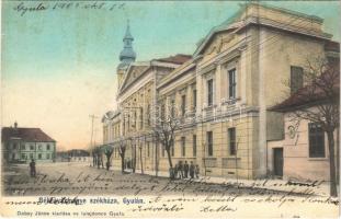 1905 Gyula, Békés vármegye székháza. Dobay János kiadása (ázott / wet damage)