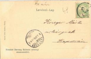 1906 Sümeg, Darnay Kálmán múzeuma, belső. Horvát Gábor kiadása