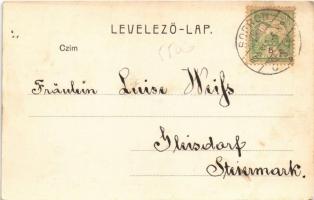 1904 Sopron, Ferenc József gyalogsági laktanya. Blum N. kiadása (EB)