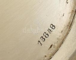 Ezüst (Ag) Kínálótál (680 g). Kopott. Jelzett. Mattítás védett bevonattal