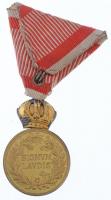 1916. "Bronz Katonai Érdemérem a katonai érdemkereszt szalagján" aranyozott Br kitüntetés ...